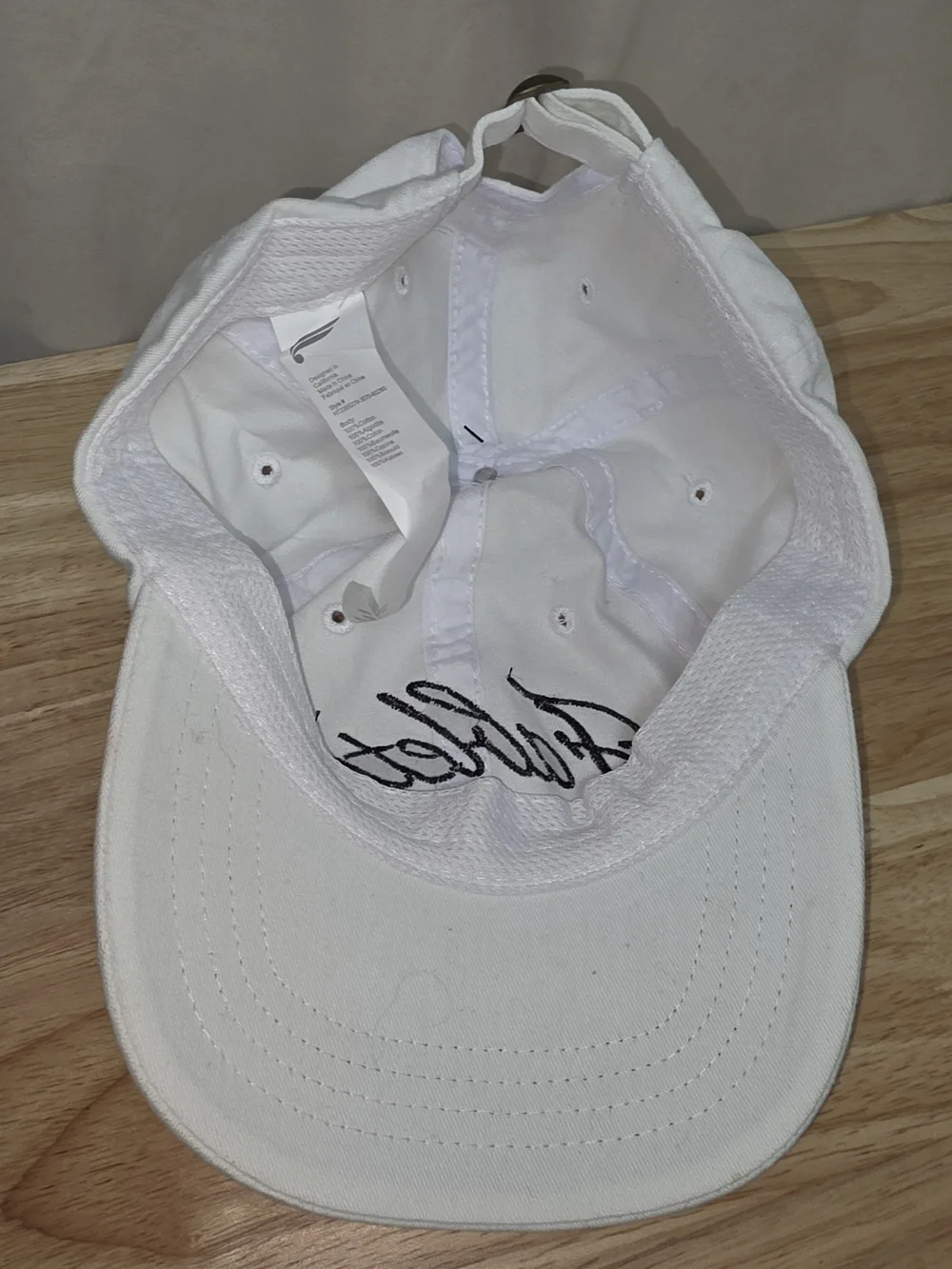 Fabletics White Script Logo Baseball Cap Dad Hat Relaxed Fit